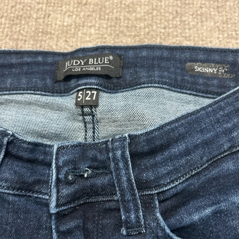Judy Blue Dark Wash Distressed Skinny Jeans